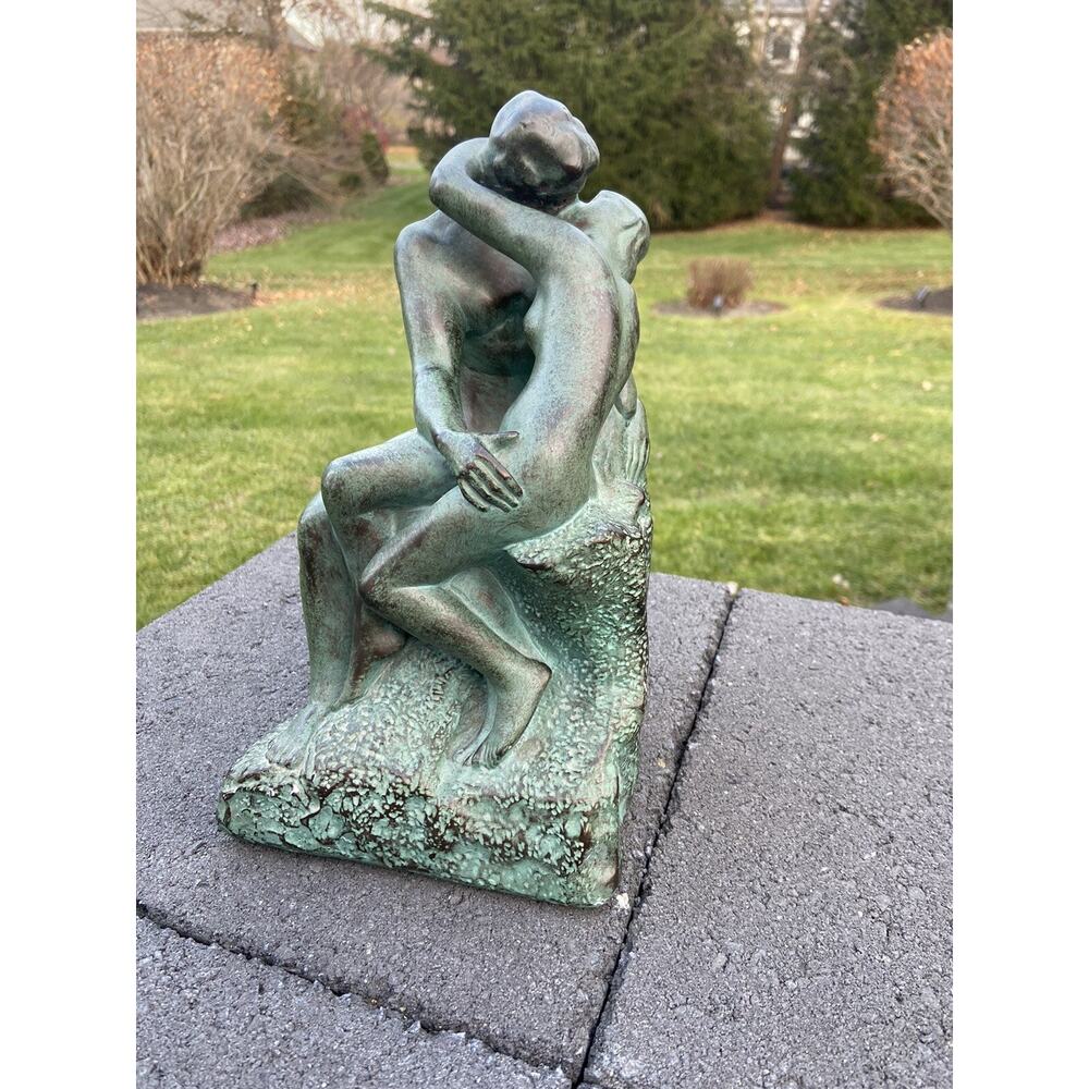 Vintage Lovers Kissing Statue 10” Tall ABCO Alexander Backer Figurines